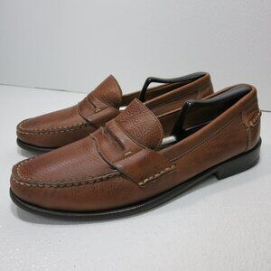 Belvedere Studio Oil Tanned Pebbled Grain Leather Loafers Men's Footwear 11.5 D